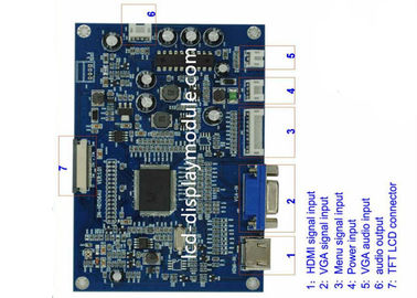 HDMI Tft Hdmi 컬러 디스플레이 7 250cd/M2 밝기 1024x600 해상도